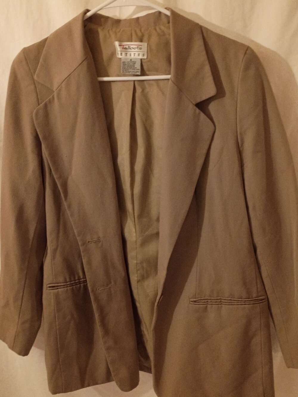 Talbots Women's Size 6 Petite Tan Blazer